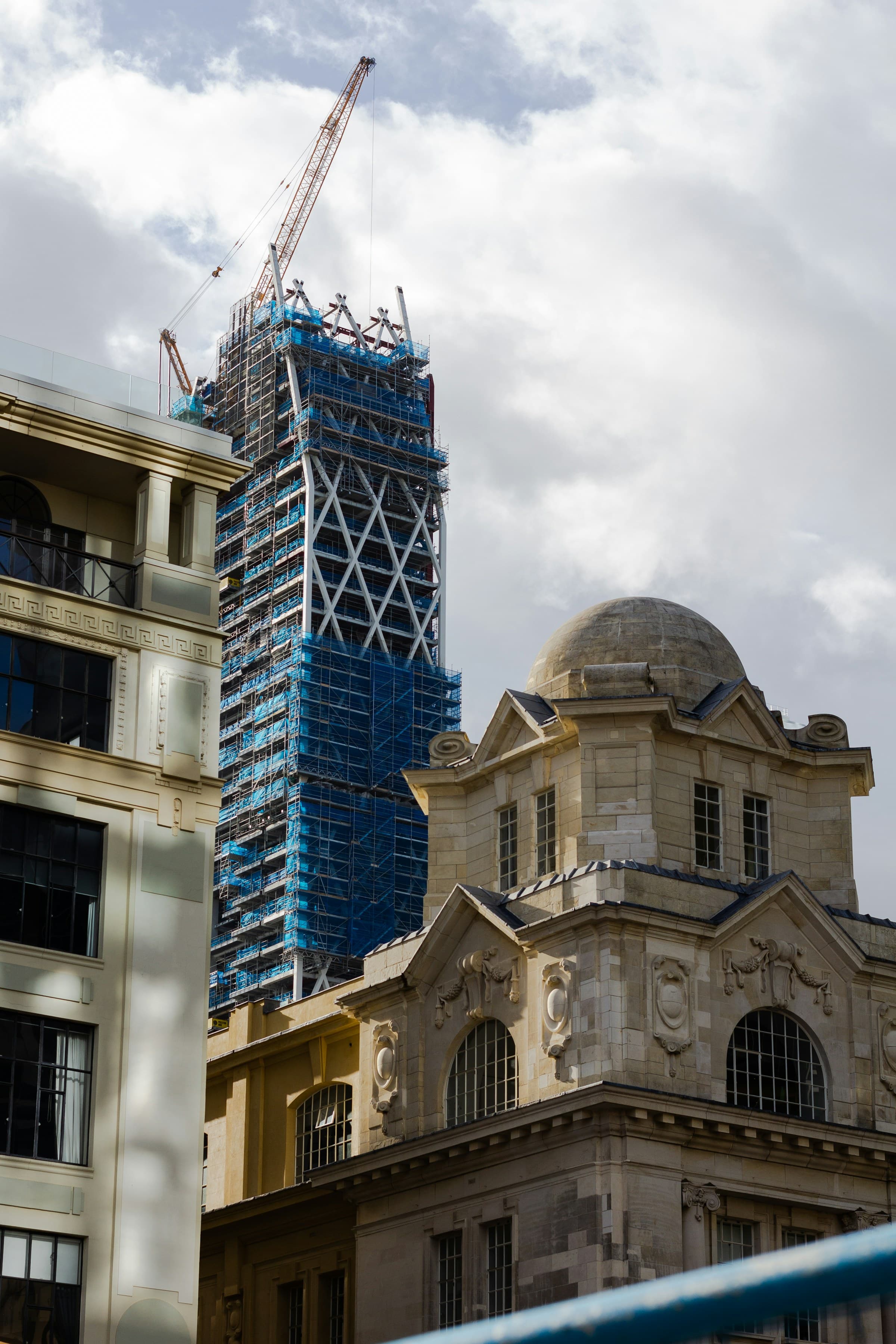 Historic and contemporary commercial architecture in central Auckland.